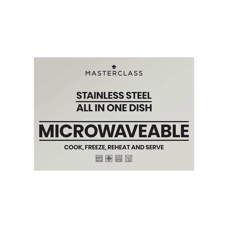 MasterClass All-In-One Stainless Steel Container Food Storage With Lid Snack-Sized 500ml Silver