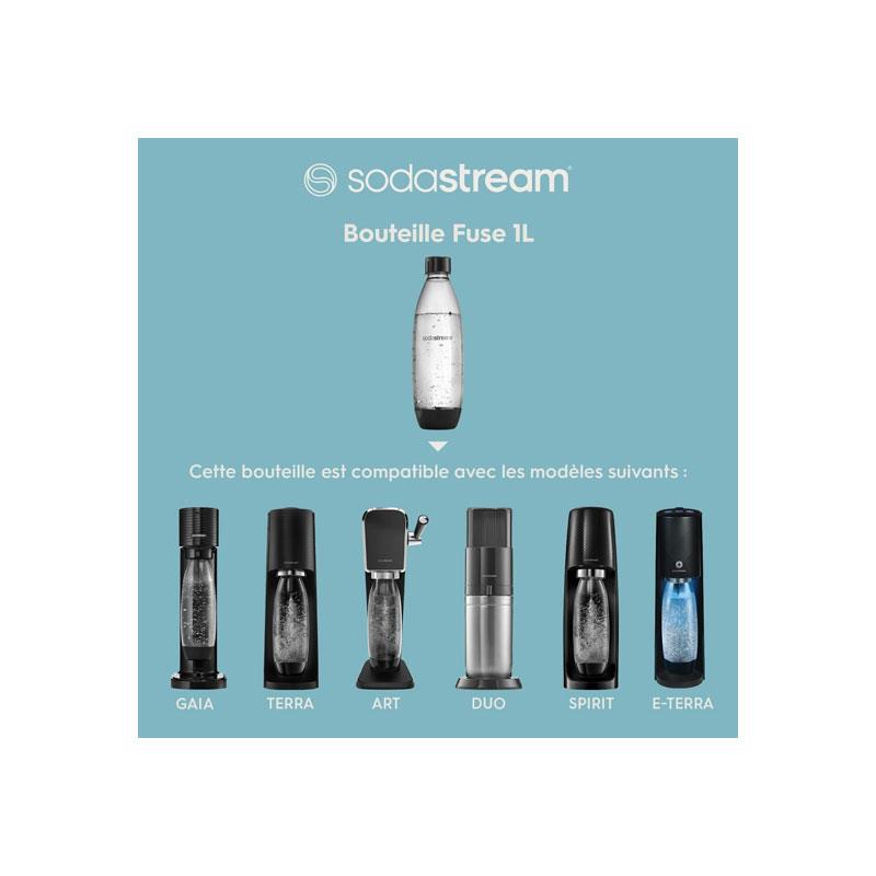 SodaStream Fuse Carbonated Drinks Bottle 1 Litre Sparkling Water Makers Large Soda Water Plastic Bottle
