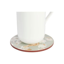 Creative Tops Duck Egg Floral Bird Cork-Back Round Premium Coasters Set of 4 Multicolour