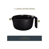 MasterClass Smart Space Stackable Mixing Bowl Set With Colander And Measuring Jug Plastic 4 Piece Set Black