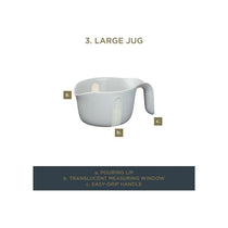 MasterClass Smart Space Stackable Mixing Bowl Set With Colander And Measuring Jug Plastic 4 Piece Set Black