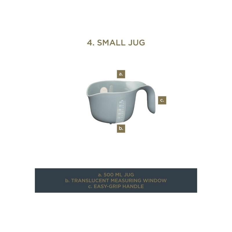MasterClass Smart Space Stackable Mixing Bowl Set With Colander And Measuring Jug Plastic 4 Piece Set Black