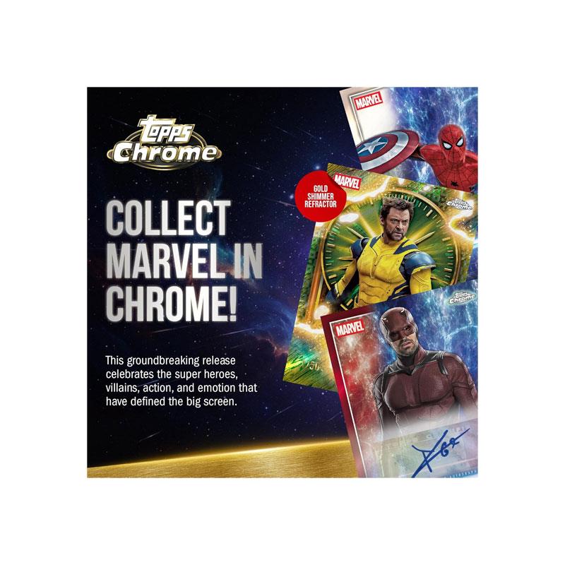Topps Marvel Studios Chrome 2025 Value Box Official Licensed Marvel Trading Cards Game