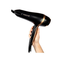 Remington Salon Smooth Hair Dryer 2000W Gift Set With Concentrator & Diffuser Ceramic Ionic Grille 3 Heat & 2 Speed Settings Cool Shot Round Brush Black