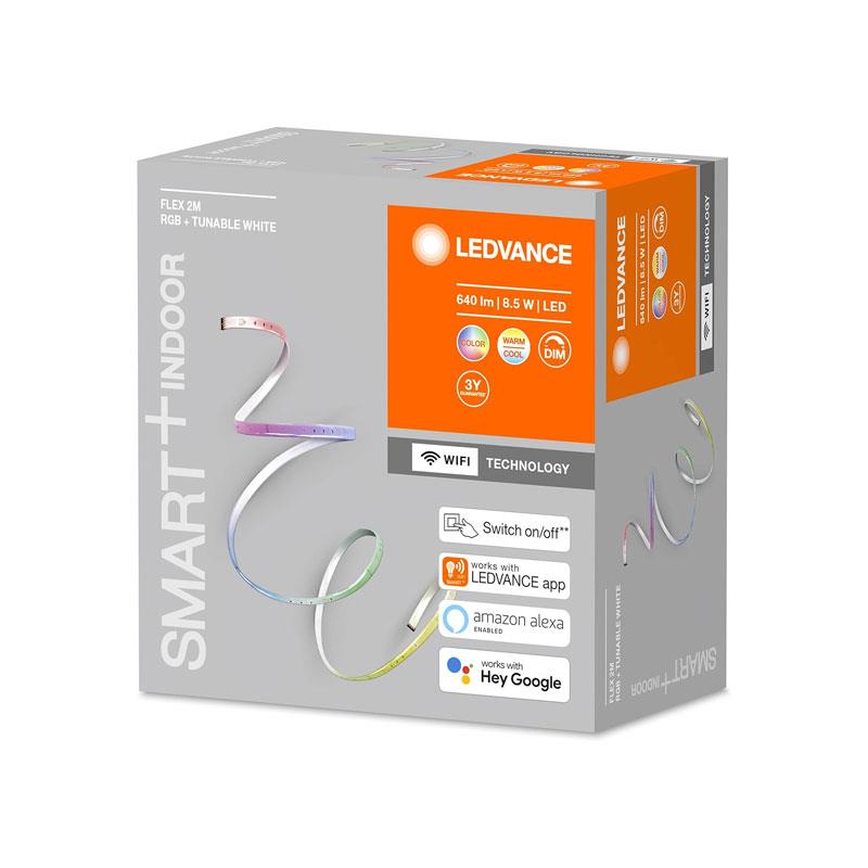 Ledvance SMART WIFI LED Flex Colour Changing RGBW 2M 2700-6500K 16 Million Colour Possibilities White