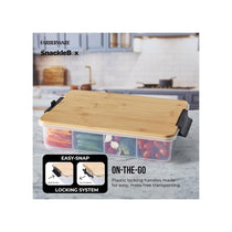 Farberware SnackleBox Serving Bamboo Board And Box Wood 20 x 33cm Brown