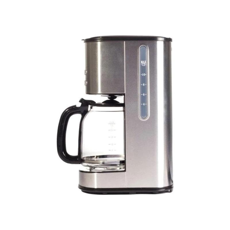 Igenix Digital Filter Coffee Machine Makes 12 Cups of Coffee 24 Hour Timer Metal Stainless Steel 800W 1.5 Litre Silver