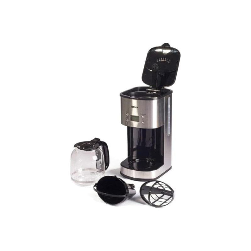 Igenix Digital Filter Coffee Machine Makes 12 Cups of Coffee 24 Hour Timer Metal Stainless Steel 800W 1.5 Litre Silver