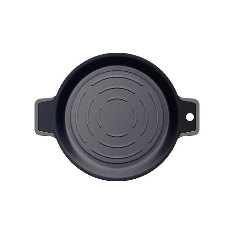KitchenCraft Microwave Grill Pan And Browning Dish Aluminium 1.5 Litres Black