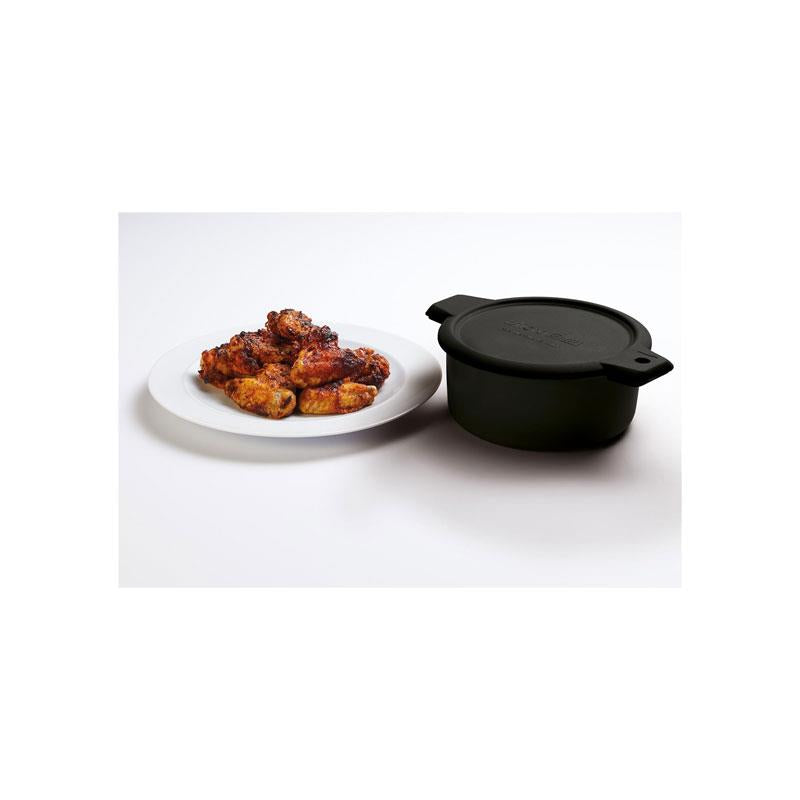 KitchenCraft Microwave Grill Pan And Browning Dish Aluminium 1.5 Litres Black