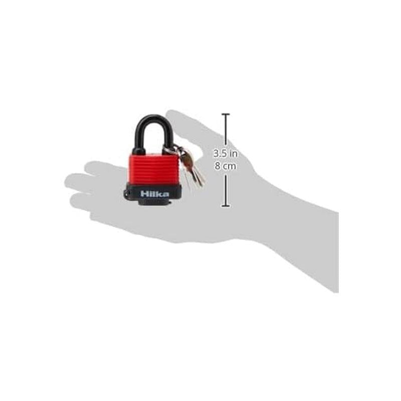 Hilka Tools Weather Resistant Keyed Alike Padlock 40mm 2 Piece Red