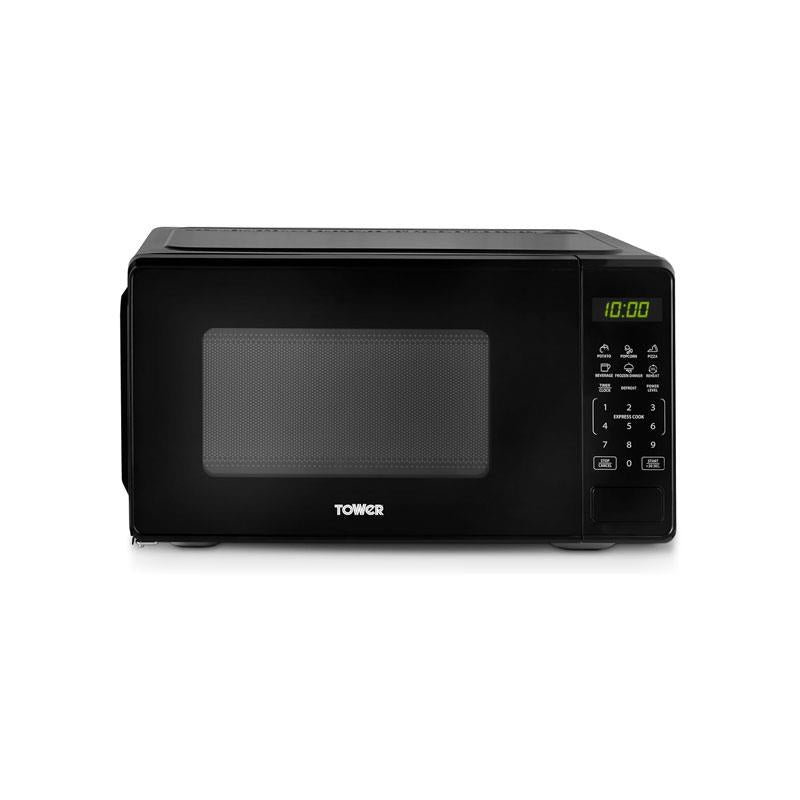 Tower Digital Microwave 11 Power Levels 6 Auto Cook Pre-Sets LED Display Express Cooking Mode 800W 20 Litres Black