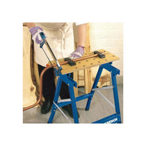 Draper Fold Down Workbench 605 x 640 x 785mm Blue/Brown