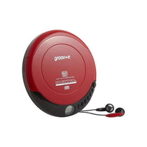 Groov-e Retro Series Personal CD Player CD-R & CD-RW Playback Earphones Included Micro-USB Battery Powered Red