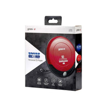 Groov-e Retro Series Personal CD Player CD-R & CD-RW Playback Earphones Included Micro-USB Battery Powered Red