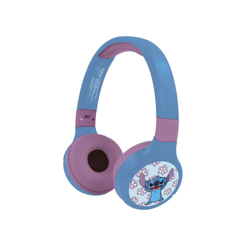 Lexibook Disney Stitch Bluetooth & Wired Foldable Headphones - Multicolour