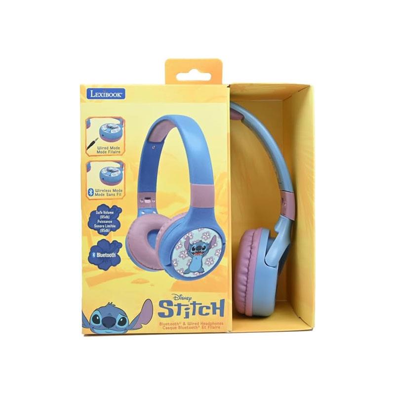 Lexibook Disney Stitch Bluetooth & Wired Foldable Headphones - Multicolour