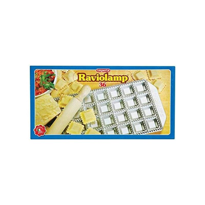 Imperia 36 Hole Ravioli Tray And Rolling Pin Pasta Making Stainless Steel Wood Silver