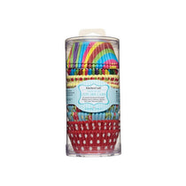 KitchenCraft Sweetly Does It Paper Cupcake Cases Colourful Brights Prints Greaseproof Pack of 250 Assorted Multicolour