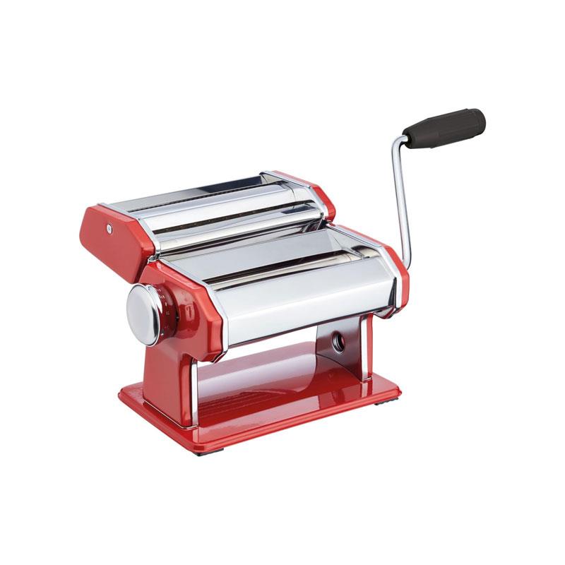 KitchenCraft World of Flavours Pasta Maker Machine Stainless Steel Red Main image