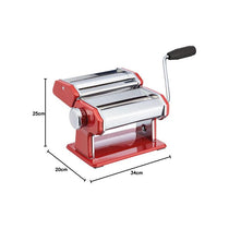 KitchenCraft World of Flavours Pasta Maker Machine Stainless Steel Red