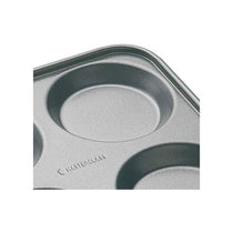 MasterClass 4 Hole Yorkshire Pudding Pan 24cm Baking Tray PFOA Non Stick Carbon Steel Grey