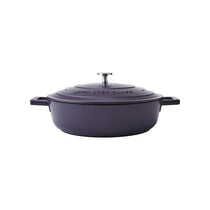 MasterClass Shallow Casserole Dish 28cm/4 Litres Non-Stick Aluminium Casserole With Lid Purple