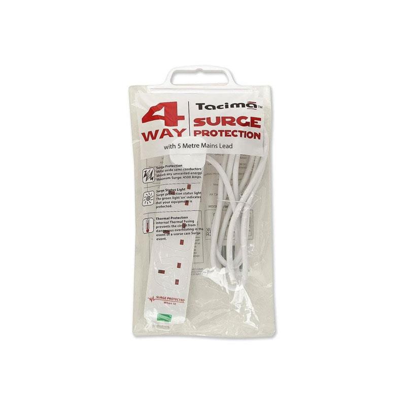 Tacima 4 Way Surge Protection Mains Extension Lead 5M Secondary image
