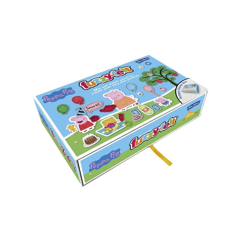 John Adams Peppa Pig Fuzzy-Felt Drawer Set Mix And Match Felt Pieces To Create Your Very Own Peppa Pig Pictures ! Multicolour Main image