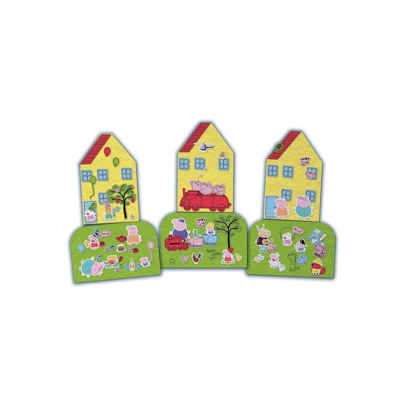 John Adams Peppa Pig Fuzzy-Felt Drawer Set Mix And Match Felt Pieces To Create Your Very Own Peppa Pig Pictures ! Multicolour