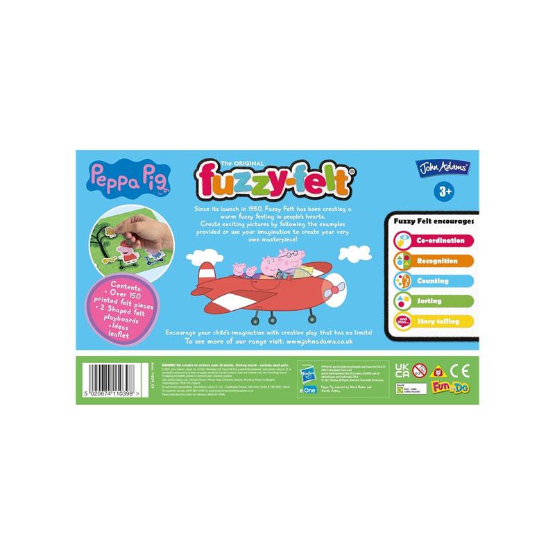 John Adams Peppa Pig Fuzzy-Felt Drawer Set Mix And Match Felt Pieces To Create Your Very Own Peppa Pig Pictures ! Multicolour