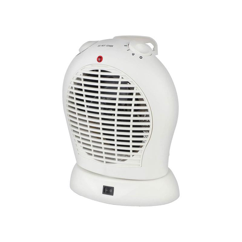 Igenix Oscillating Fan Heater 2000W 2 Heat Settings Tip-Over Safety Protection Overheat Protection White