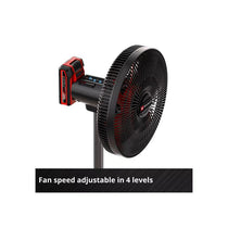 Einhell GE-CF 18/320 P Li-Solo Power X-Change Cordless Pedestal Fan 4 Speed Settings Without Battery Or Charger Red/Black