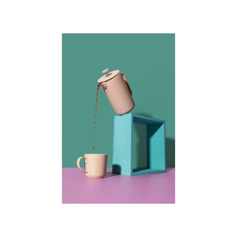 La Cafetiere Arezzo 8 Cup Cafetiere French Press Coffee Maker Large 1 Litre Latte Cream