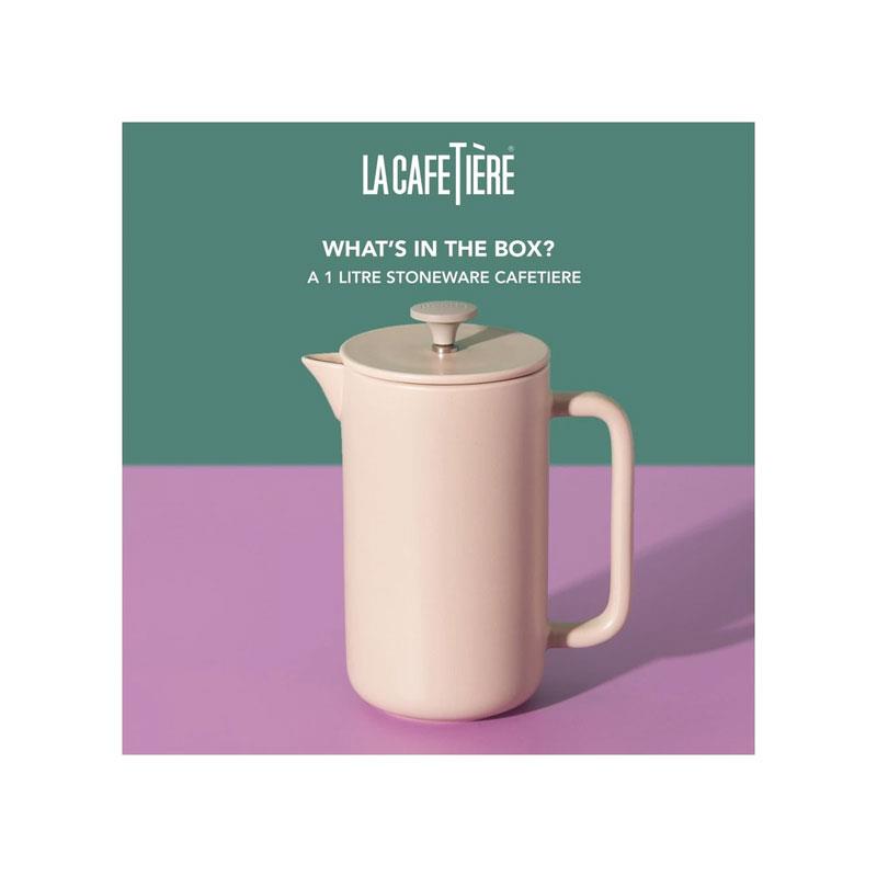 La Cafetiere Arezzo 8 Cup Cafetiere French Press Coffee Maker Large 1 Litre Latte Cream