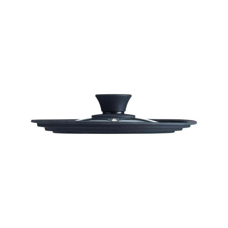 MasterClass Smart Space 3-In-1 Saucepan Lid Glass And Heat-Resistant Silicone 16cm/18cm/20cm Black
