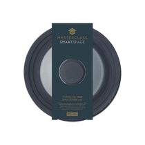MasterClass Smart Space 3-In-1 Saucepan Lid Glass And Heat-Resistant Silicone 16cm/18cm/20cm Black