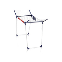 Leifheit Pegasus 180 Solid Plus Standing Clothes Airer 18m Clothes Horse With Clips And Peg Bag White
