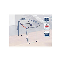 Leifheit Pegasus 180 Solid Plus Standing Clothes Airer 18m Clothes Horse With Clips And Peg Bag White