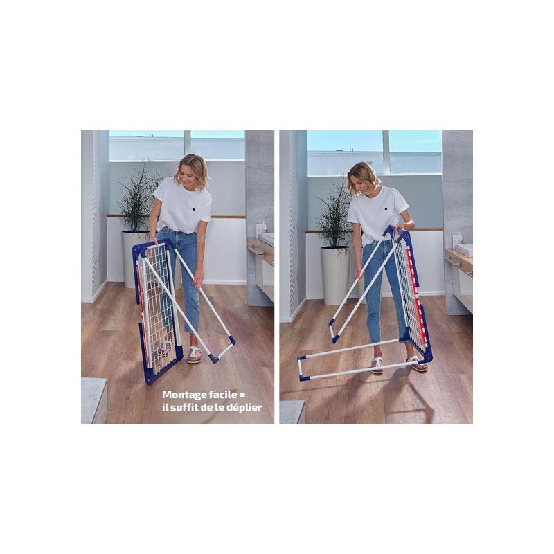 Leifheit Pegasus 180 Solid Plus Standing Clothes Airer 18m Clothes Horse With Clips And Peg Bag White