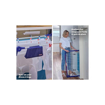 Leifheit Pegasus 180 Solid Plus Standing Clothes Airer 18m Clothes Horse With Clips And Peg Bag White
