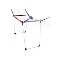 Leifheit Pegasus 200 Solid Comfort Standing Clothes Airer 20m Clothes Horse With Hangers And Peg Bag White