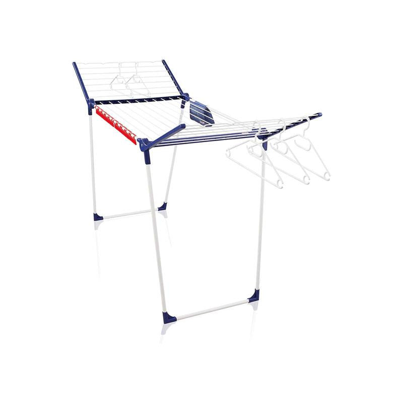 Leifheit Pegasus 200 Solid Comfort Standing Clothes Airer 20m Clothes Horse With Hangers And Peg Bag White