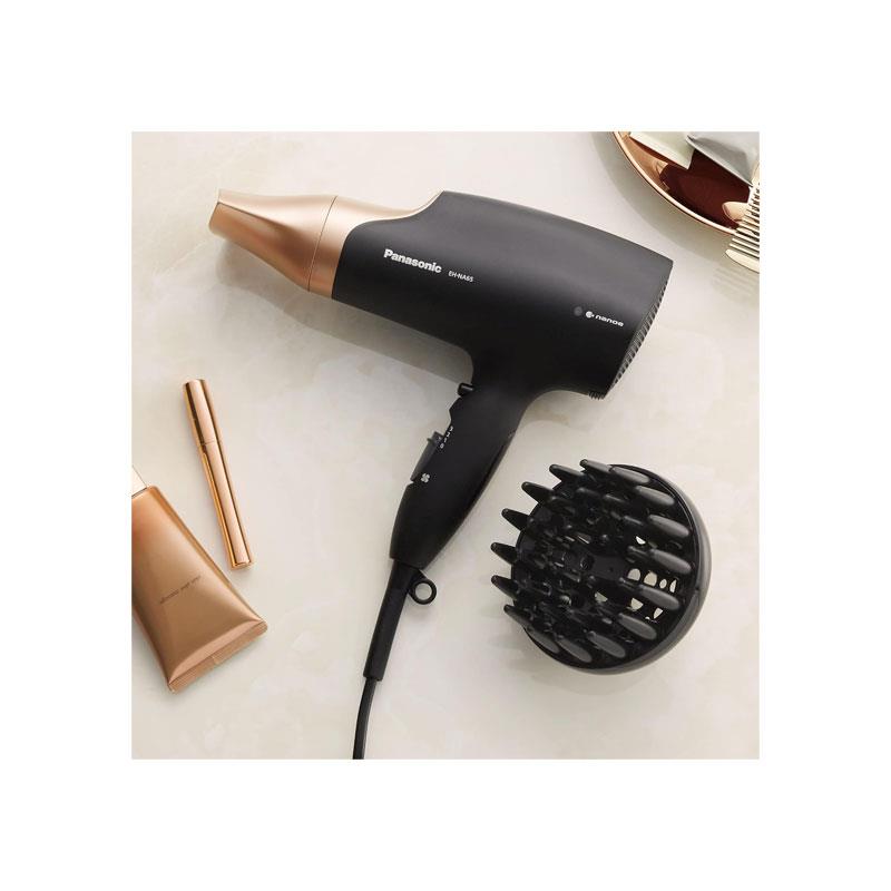 Panasonic Nanoe Portable Hair Dryer 2000W With Diffuser Quick Dry And Styling Nozzle Visibly Improved Shine Rose Gold