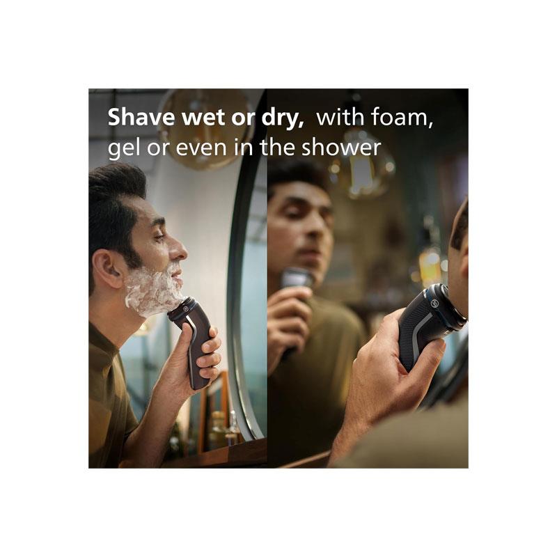 Philips Shaver 3000 Series Wet & Dry Electric Cordless Shaver Pop-up Beard Trimmer SkinProtect Technology Travel Pouch Space Grey