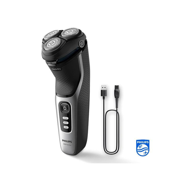 Philips Shaver 3000 Series Wet & Dry Electric Cordless Shaver Pop-up Beard Trimmer SkinProtect Technology Travel Pouch Space Grey