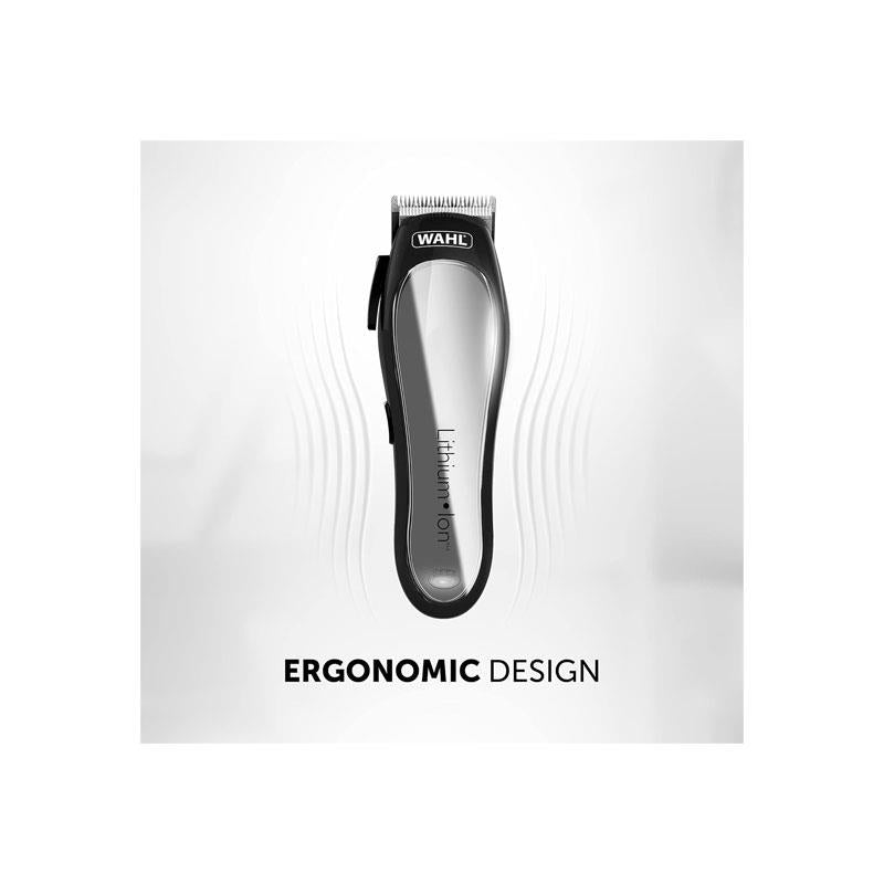 Wahl Power Clipper Cord/Cordless Men's Hair Clipper Advanced Lithium 15 Minute Quick Charge With Attachments Haircutting Kit Black