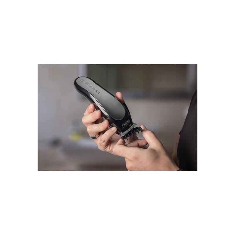 Wahl Power Clipper Cord/Cordless Men's Hair Clipper Advanced Lithium 15 Minute Quick Charge With Attachments Haircutting Kit Black