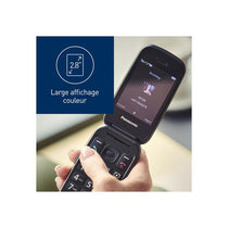 Panasonic 4G Clamshell Mobile Phone With Camera And Bluetooth Black