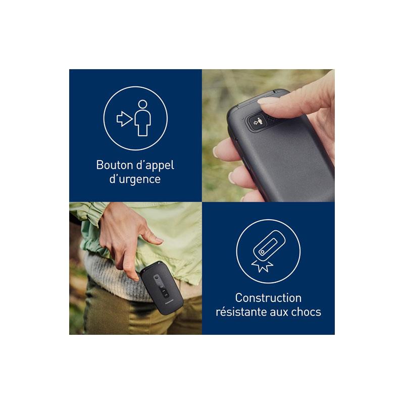 Panasonic 4G Clamshell Mobile Phone With Camera And Bluetooth Black